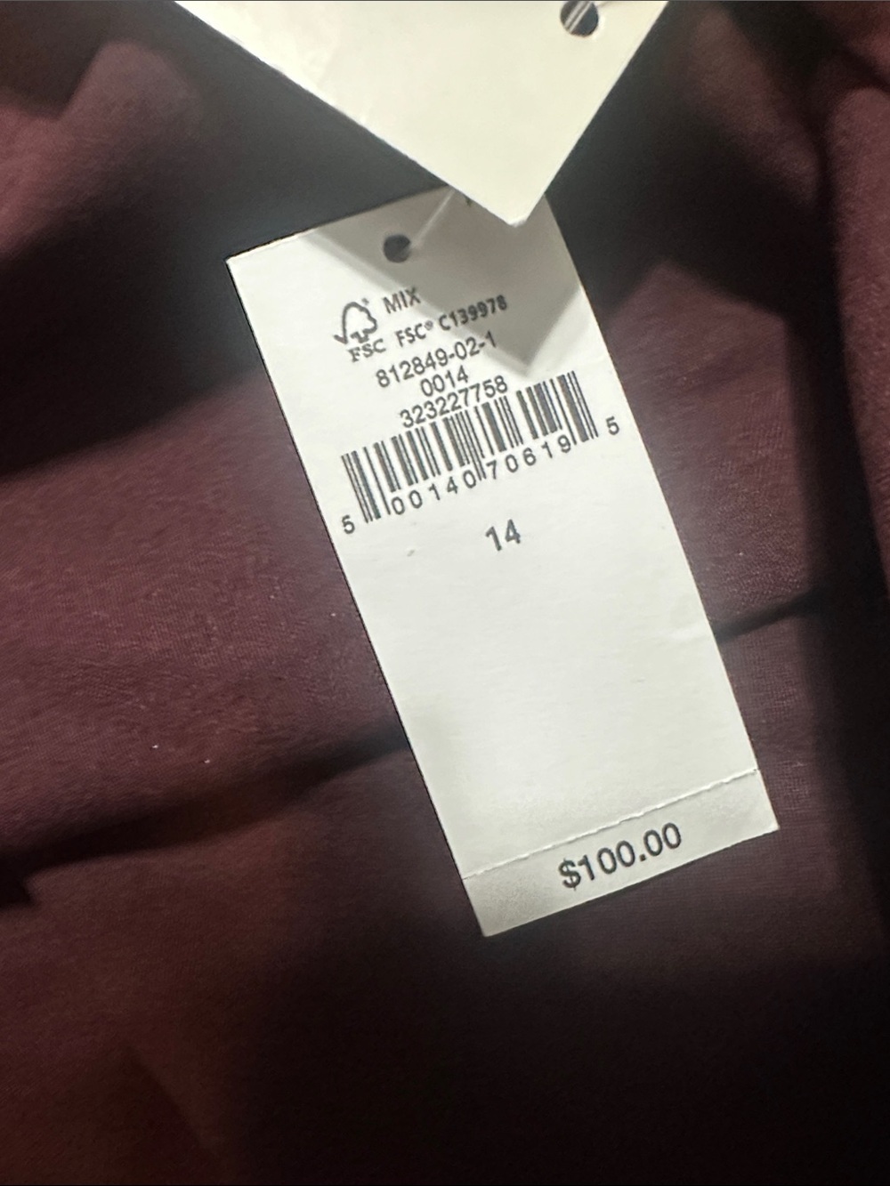 NWT Banana Republic vino rosso high rise sculpted Wide Leg Pants in Burgundy - Picture 7 of 7